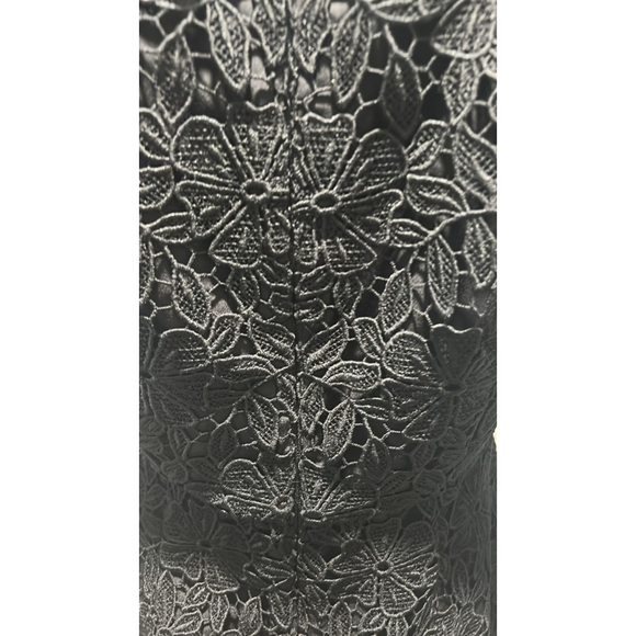 Self-Portrait Black Guipure Lace Button Midi Dress Size 8 ** no belt - Picture 10 of 11